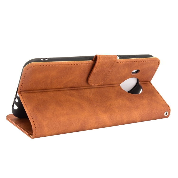 For Nokia X10 Solid Color Skin Feel Magnetic Buckle Horizontal Flip Calf Texture PU Leather Case with Holder & Card Slots & Wallet