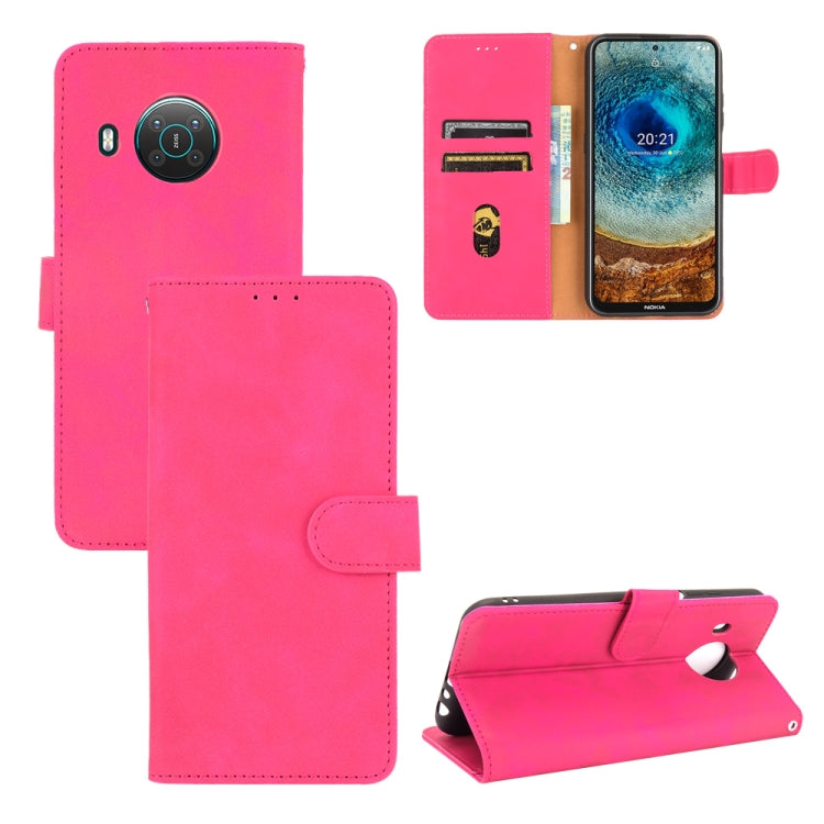 For Nokia X10 Solid Color Skin Feel Magnetic Buckle Horizontal Flip Calf Texture PU Leather Case with Holder & Card Slots & Wallet