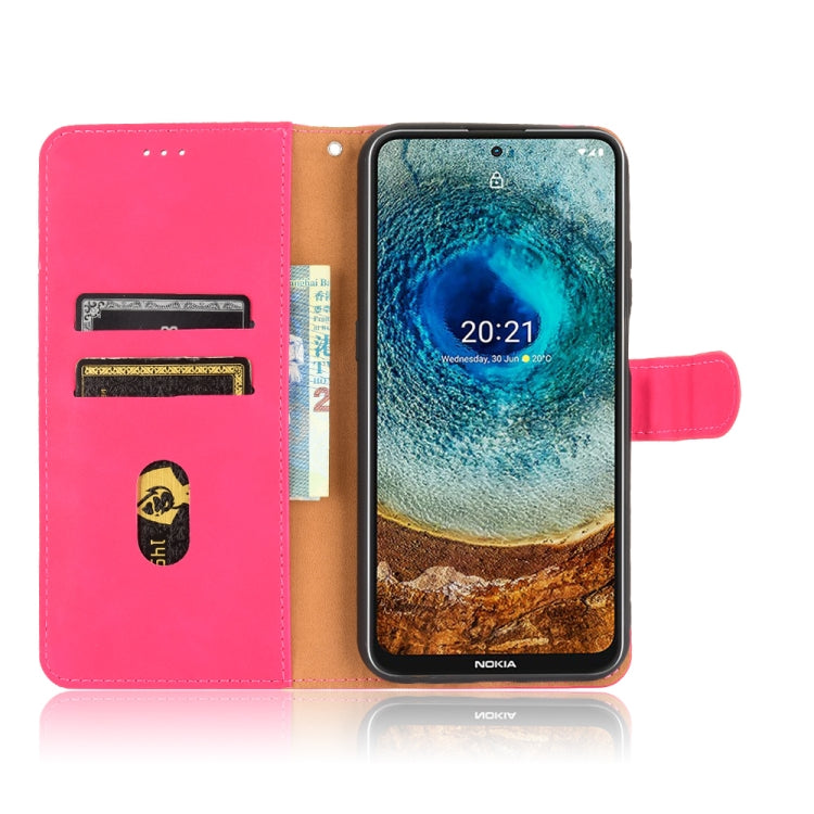 For Nokia X10 Solid Color Skin Feel Magnetic Buckle Horizontal Flip Calf Texture PU Leather Case with Holder & Card Slots & Wallet