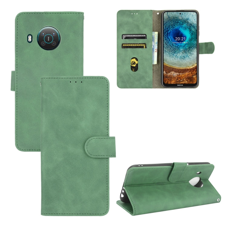 For Nokia X10 Solid Color Skin Feel Magnetic Buckle Horizontal Flip Calf Texture PU Leather Case with Holder & Card Slots & Wallet