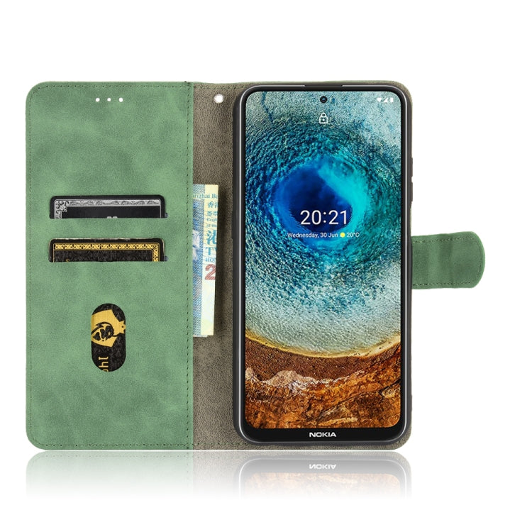For Nokia X10 Solid Color Skin Feel Magnetic Buckle Horizontal Flip Calf Texture PU Leather Case with Holder & Card Slots & Wallet