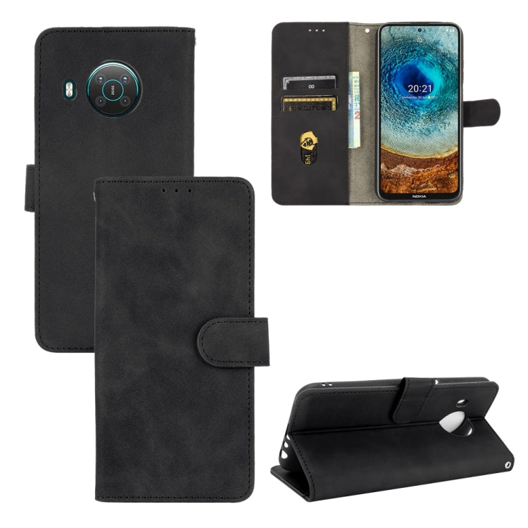 For Nokia X10 Solid Color Skin Feel Magnetic Buckle Horizontal Flip Calf Texture PU Leather Case with Holder & Card Slots & Wallet