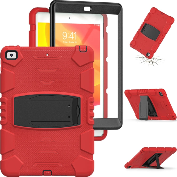 For iPad 10.2 2021 / 2020 / 2019 3-Layer Protection Screen Frame + PC + Silicone Shockproof Combination Case with Holder