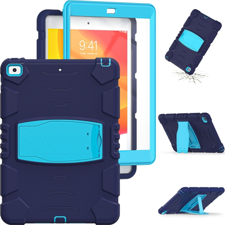 For iPad 10.2 2021 / 2020 / 2019 3-Layer Protection Screen Frame + PC + Silicone Shockproof Combination Case with Holder