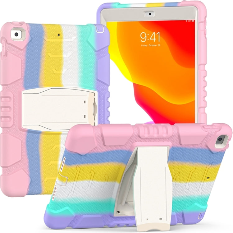 For iPad 10.2 2021 / 2020 / 2019 3-Layer Protection Screen Frame + PC + Silicone Shockproof Combination Case with Holder