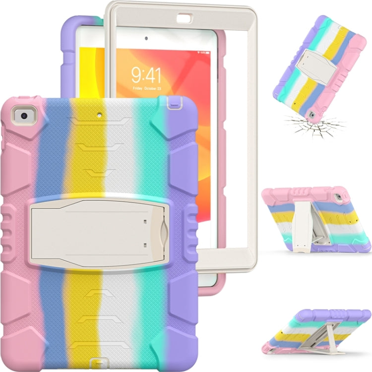 For iPad 10.2 2021 / 2020 / 2019 3-Layer Protection Screen Frame + PC + Silicone Shockproof Combination Case with Holder
