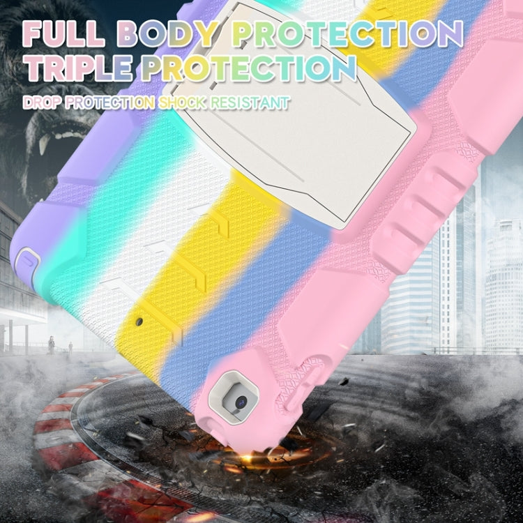 For iPad 10.2 2021 / 2020 / 2019 3-Layer Protection Screen Frame + PC + Silicone Shockproof Combination Case with Holder