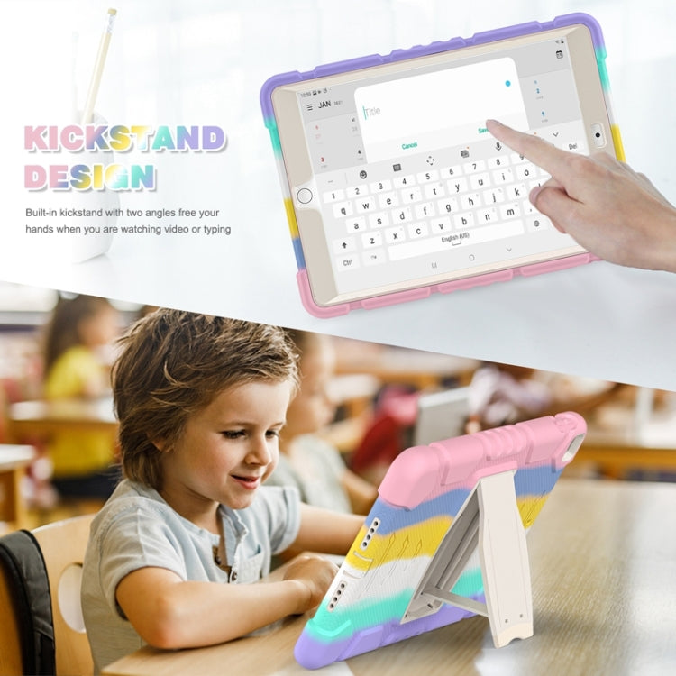 For iPad 10.2 2021 / 2020 / 2019 3-Layer Protection Screen Frame + PC + Silicone Shockproof Combination Case with Holder