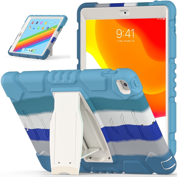 For iPad 10.2 2021 / 2020 / 2019 3-Layer Protection Screen Frame + PC + Silicone Shockproof Combination Case with Holder