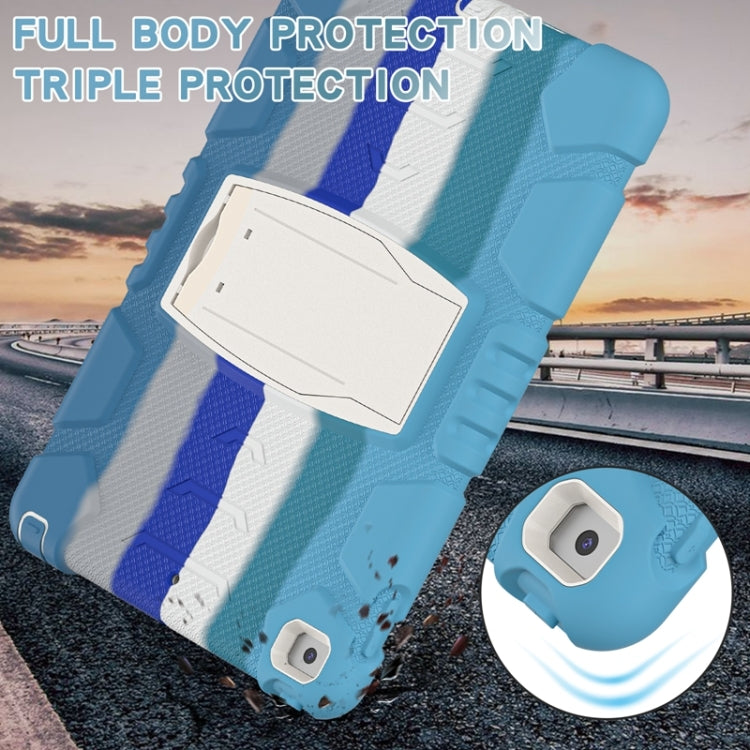 For iPad 10.2 2021 / 2020 / 2019 3-Layer Protection Screen Frame + PC + Silicone Shockproof Combination Case with Holder