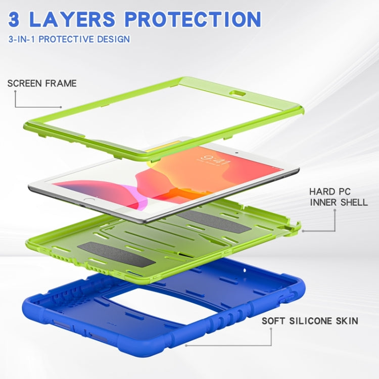 For iPad 10.2 2021 / 2020 / 2019 3-Layer Protection Screen Frame + PC + Silicone Shockproof Combination Case with Holder