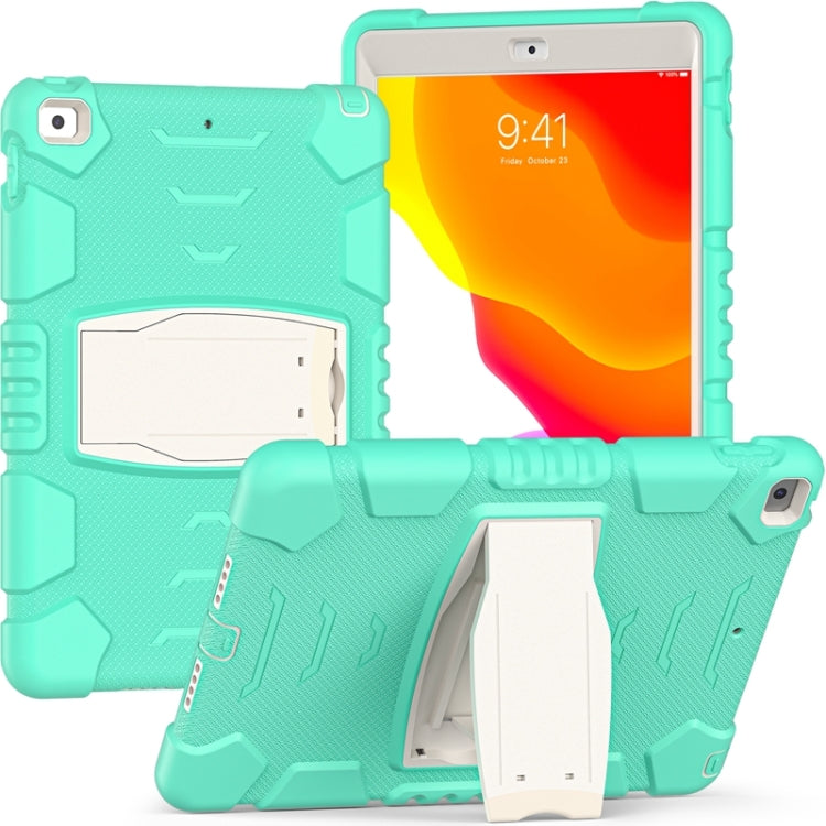 For iPad 10.2 2021 / 2020 / 2019 3-Layer Protection Screen Frame + PC + Silicone Shockproof Combination Case with Holder