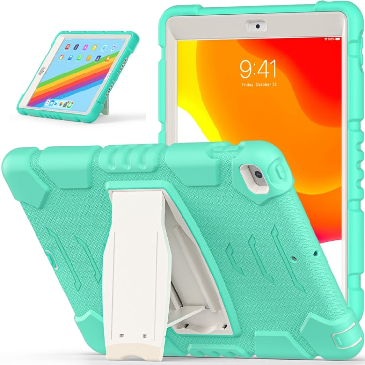 For iPad 10.2 2021 / 2020 / 2019 3-Layer Protection Screen Frame + PC + Silicone Shockproof Combination Case with Holder