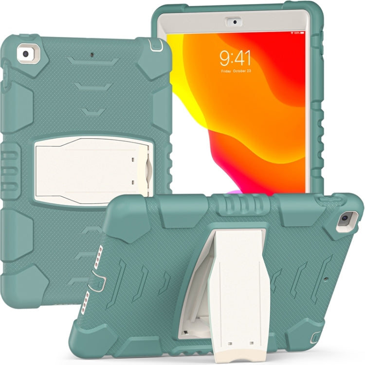 For iPad 10.2 2021 / 2020 / 2019 3-Layer Protection Screen Frame + PC + Silicone Shockproof Combination Case with Holder