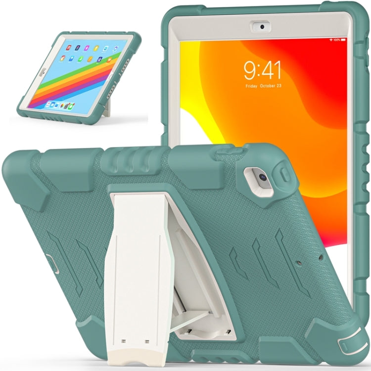 For iPad 10.2 2021 / 2020 / 2019 3-Layer Protection Screen Frame + PC + Silicone Shockproof Combination Case with Holder