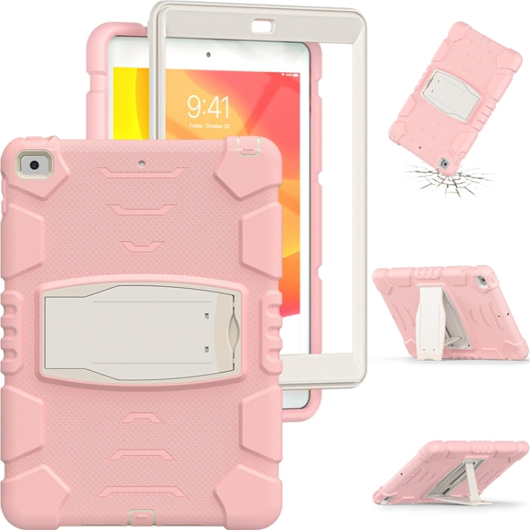 For iPad 10.2 2021 / 2020 / 2019 3-Layer Protection Screen Frame + PC + Silicone Shockproof Combination Case with Holder