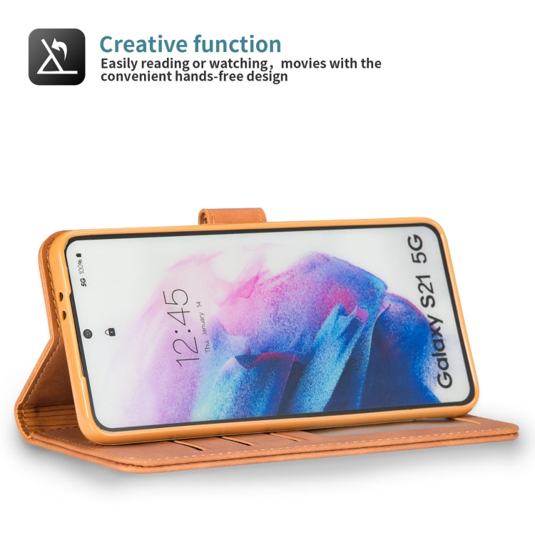 For Samsung Galaxy S21 FE Diaobaolee Pure Fresh Texture Horizontal Flip Leather Case with Holder & Card Slots & Wallet & Photo Frame