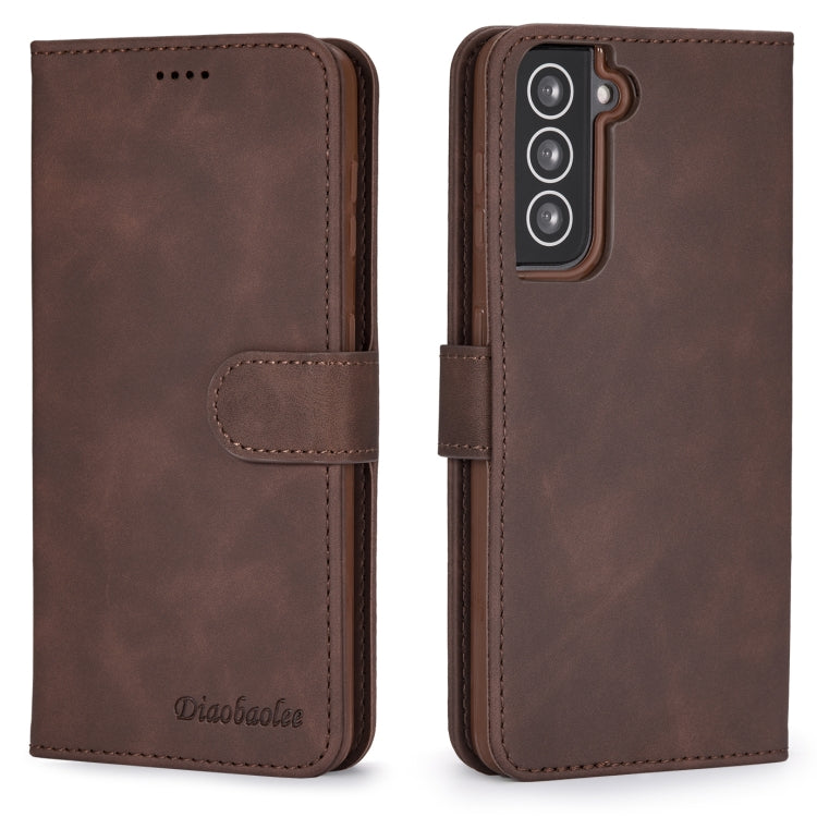 For Samsung Galaxy S21 FE Diaobaolee Pure Fresh Texture Horizontal Flip Leather Case with Holder & Card Slots & Wallet & Photo Frame