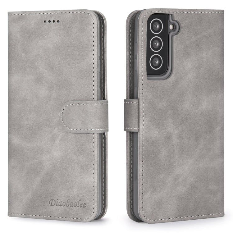 For Samsung Galaxy S21 FE Diaobaolee Pure Fresh Texture Horizontal Flip Leather Case with Holder & Card Slots & Wallet & Photo Frame