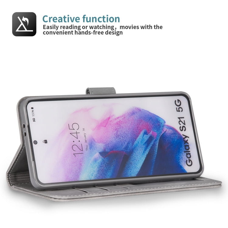 For Samsung Galaxy S21 FE Diaobaolee Pure Fresh Texture Horizontal Flip Leather Case with Holder & Card Slots & Wallet & Photo Frame