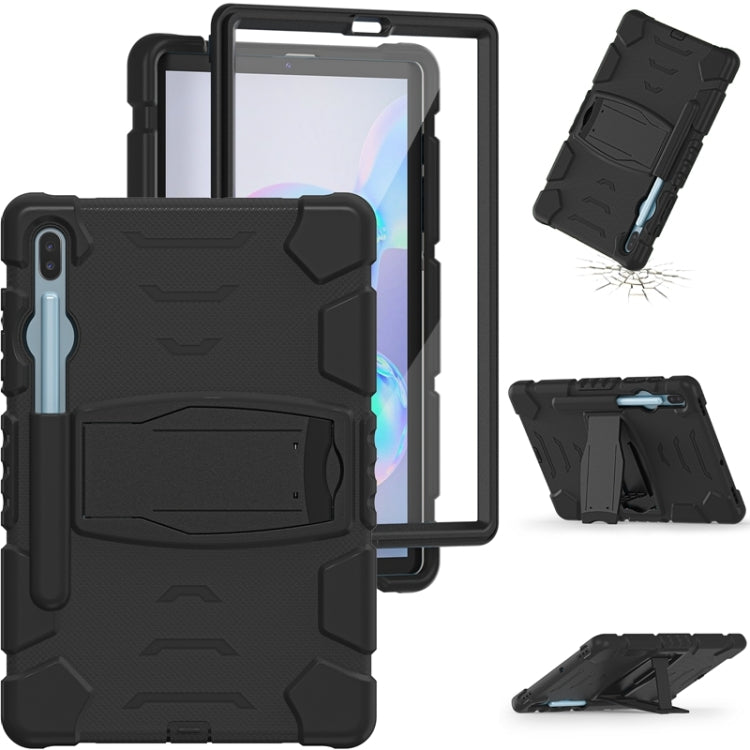 For Samsung Galaxy Tab S6 T860 3-Layer Protection  Screen Frame + PC + Silicone Shockproof Combination Case with Holder