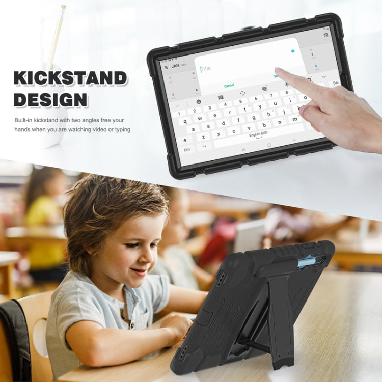 For Samsung Galaxy Tab S6 T860 3-Layer Protection  Screen Frame + PC + Silicone Shockproof Combination Case with Holder