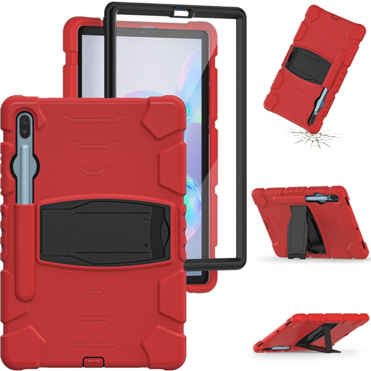 For Samsung Galaxy Tab S6 T860 3-Layer Protection  Screen Frame + PC + Silicone Shockproof Combination Case with Holder
