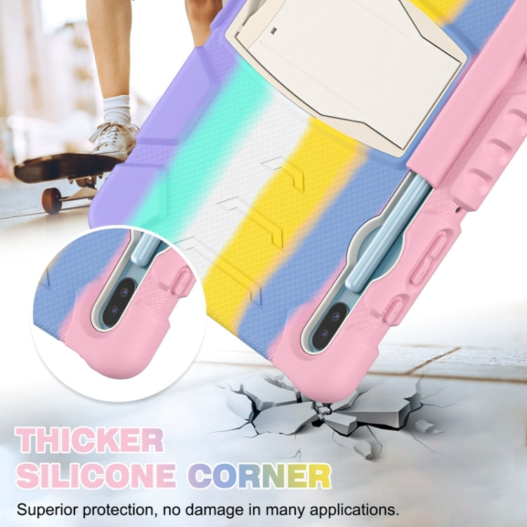 For Samsung Galaxy Tab S6 T860 3-Layer Protection  Screen Frame + PC + Silicone Shockproof Combination Case with Holder