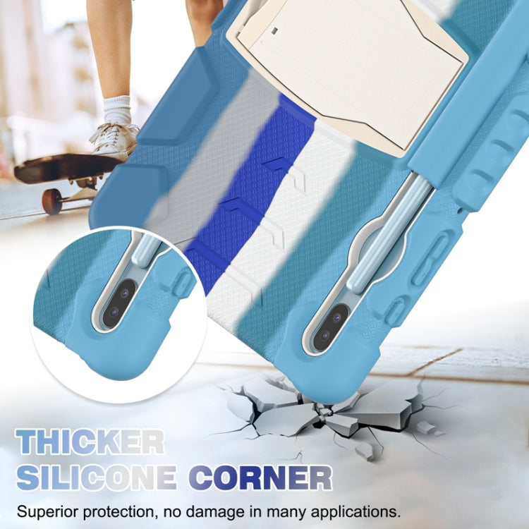 For Samsung Galaxy Tab S6 T860 3-Layer Protection  Screen Frame + PC + Silicone Shockproof Combination Case with Holder