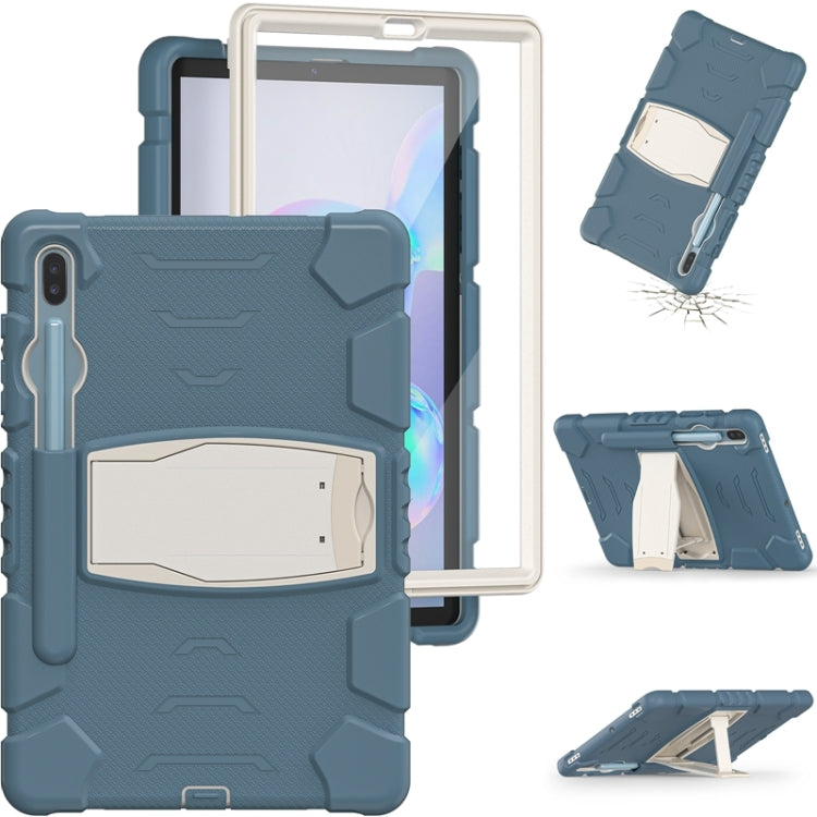 For Samsung Galaxy Tab S6 T860 3-Layer Protection  Screen Frame + PC + Silicone Shockproof Combination Case with Holder