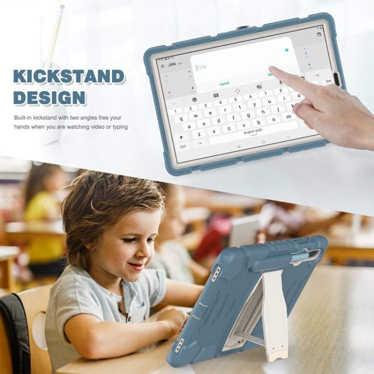 For Samsung Galaxy Tab S6 T860 3-Layer Protection  Screen Frame + PC + Silicone Shockproof Combination Case with Holder