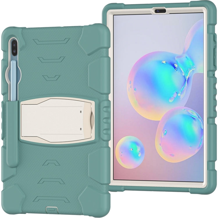 For Samsung Galaxy Tab S6 T860 3-Layer Protection  Screen Frame + PC + Silicone Shockproof Combination Case with Holder