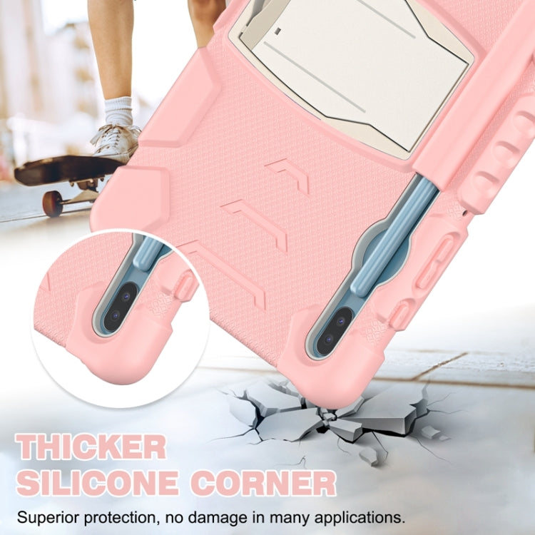 For Samsung Galaxy Tab S6 T860 3-Layer Protection  Screen Frame + PC + Silicone Shockproof Combination Case with Holder