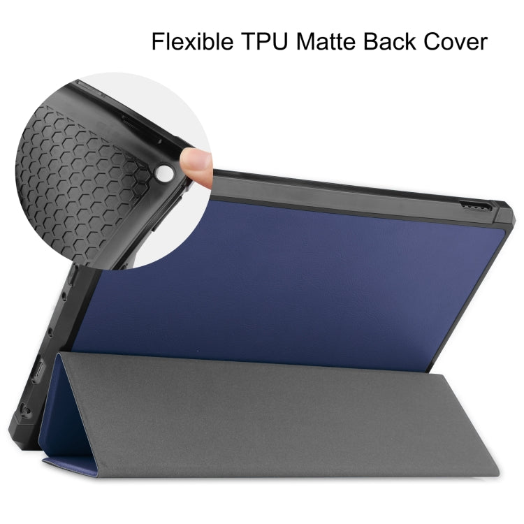 For Amazon Kindle Fire HD 10 (2021) Custer Texture Horizontal Flip Leather Case with Three-folding Holder & Sleep / Wake-up Function