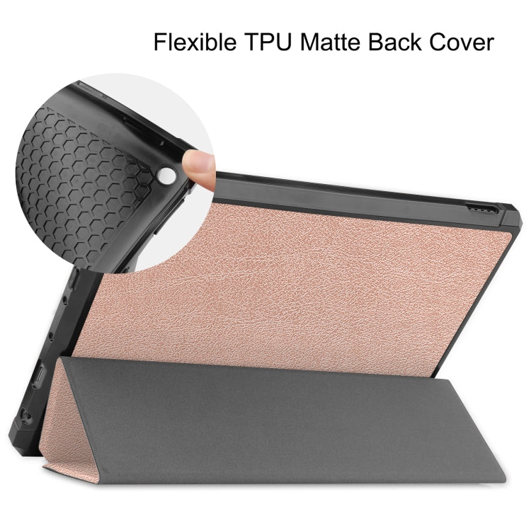 For Amazon Kindle Fire HD 10 (2021) Custer Texture Horizontal Flip Leather Case with Three-folding Holder & Sleep / Wake-up Function