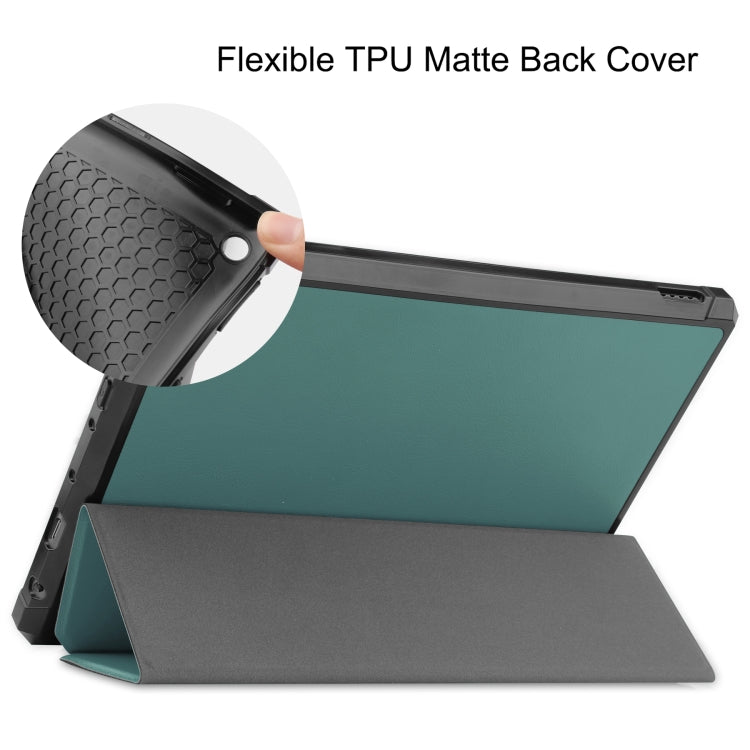 For Amazon Kindle Fire HD 10 (2021) Custer Texture Horizontal Flip Leather Case with Three-folding Holder & Sleep / Wake-up Function