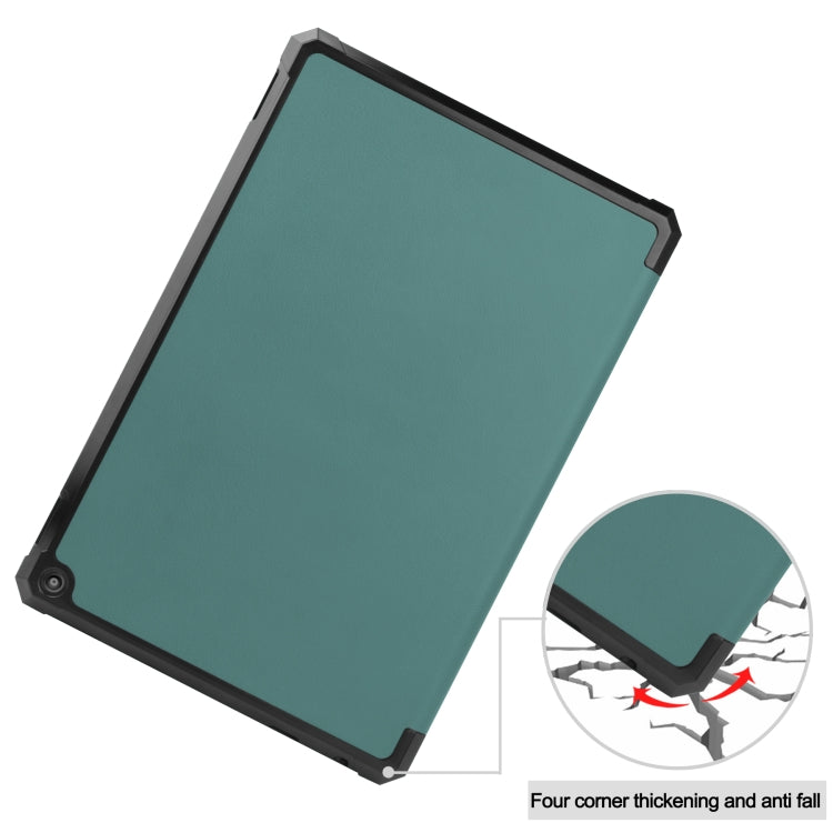 For Amazon Kindle Fire HD 10 (2021) Custer Texture Horizontal Flip Leather Case with Three-folding Holder & Sleep / Wake-up Function