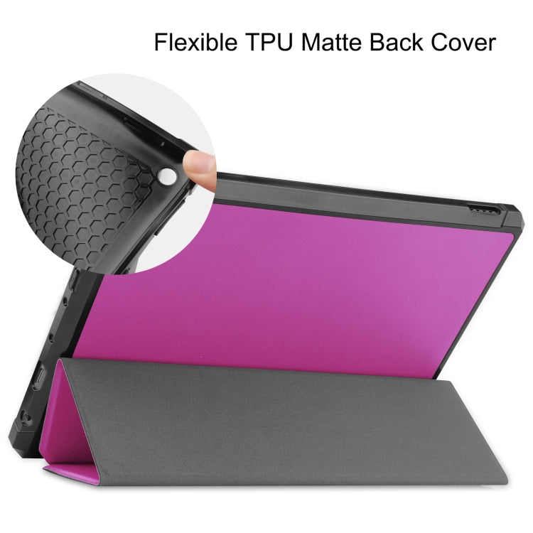 For Amazon Kindle Fire HD 10 (2021) Custer Texture Horizontal Flip Leather Case with Three-folding Holder & Sleep / Wake-up Function