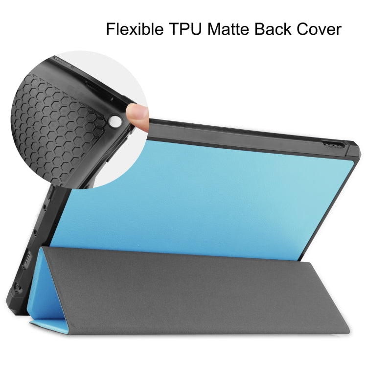 For Amazon Kindle Fire HD 10 (2021) Custer Texture Horizontal Flip Leather Case with Three-folding Holder & Sleep / Wake-up Function