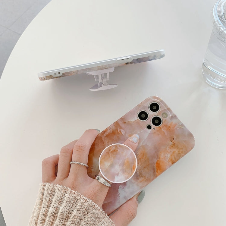 For iPhone 11 Agate Marble Pattern Protective Case With Holder