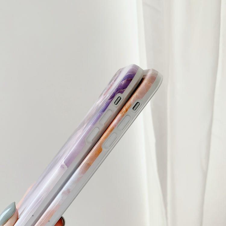 For iPhone 12 Pro Agate Marble Pattern Protective Case