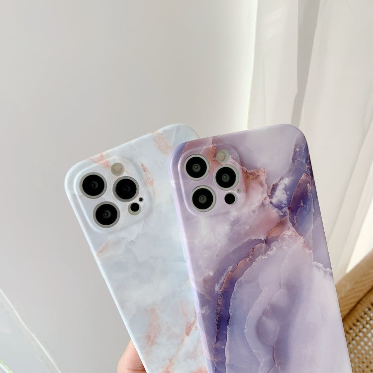 For iPhone 12 Pro Max Agate Marble Pattern Protective Case With Lanyard