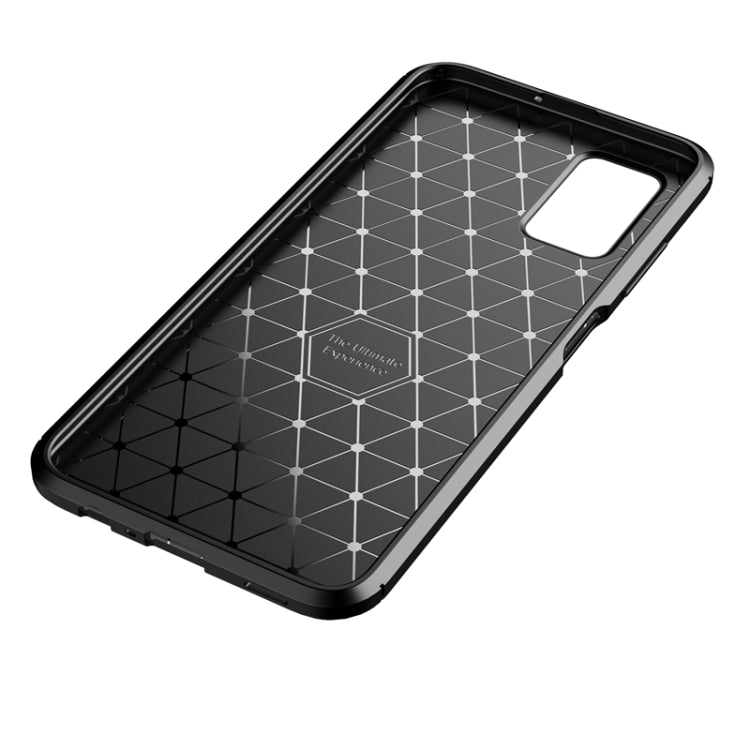 For Samsung Galaxy F52 5G Carbon Fiber Texture Shockproof TPU Case
