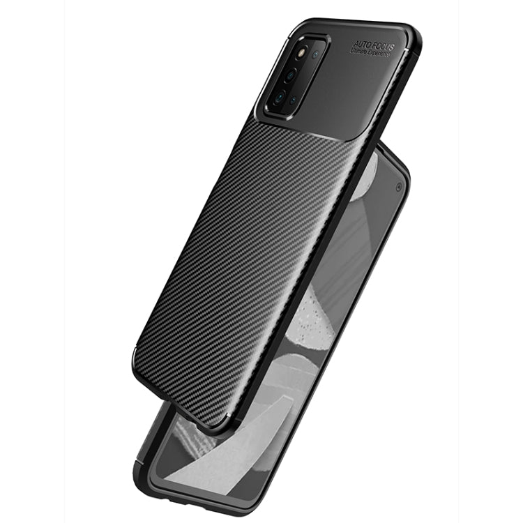 For Samsung Galaxy F52 5G Carbon Fiber Texture Shockproof TPU Case