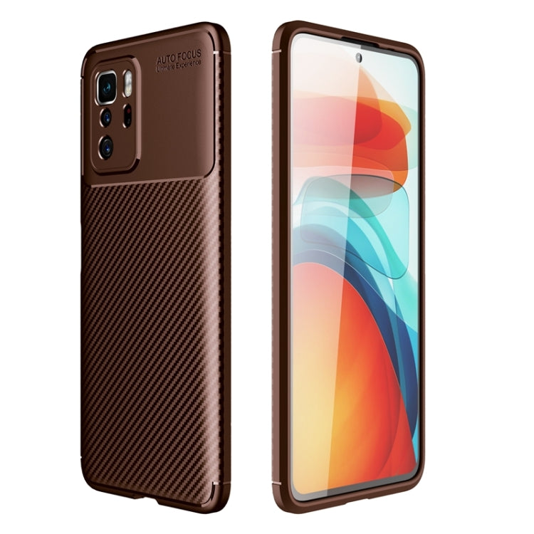 For Xiaomi Redmi Note 10 Pro 5G Carbon Fiber Texture Shockproof TPU Case