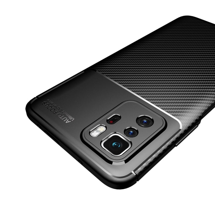 For Xiaomi Redmi Note 10 Pro 5G Carbon Fiber Texture Shockproof TPU Case