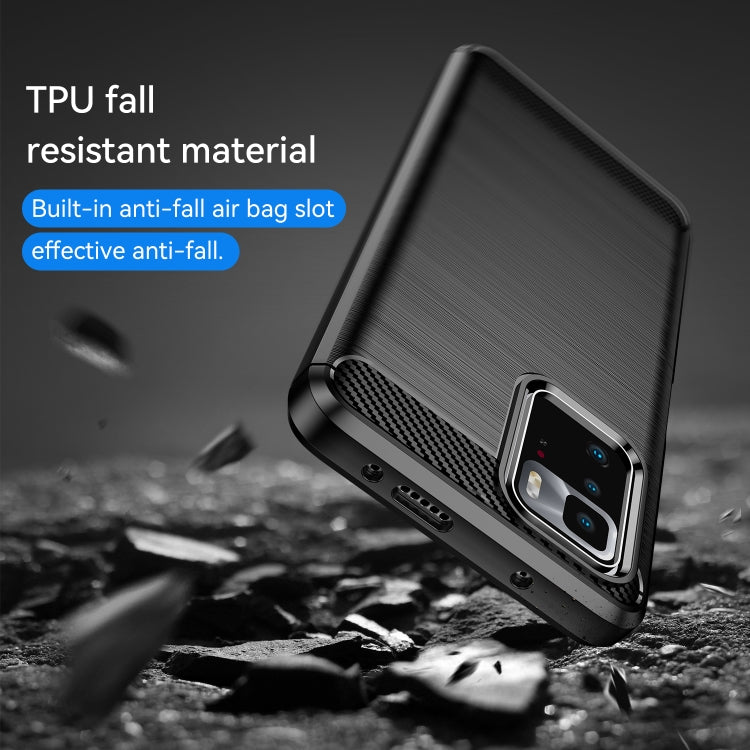 For Xiaomi Redmi Note 10 Pro 5G Brushed Texture Carbon Fiber TPU Case