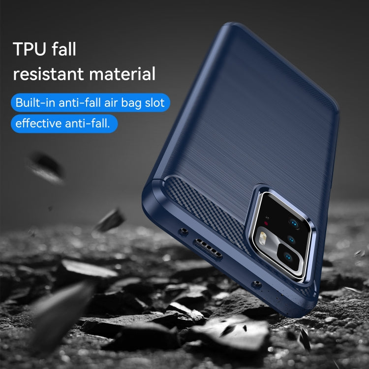 For Xiaomi Redmi Note 10 Pro 5G Brushed Texture Carbon Fiber TPU Case