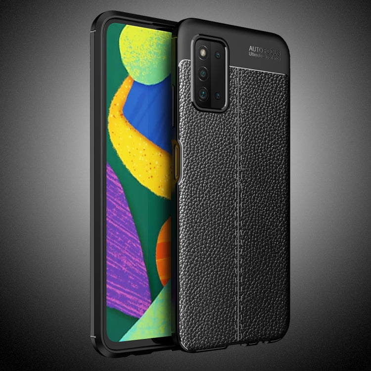 For Samsung Galaxy F52 5G Litchi Texture TPU Shockproof Case