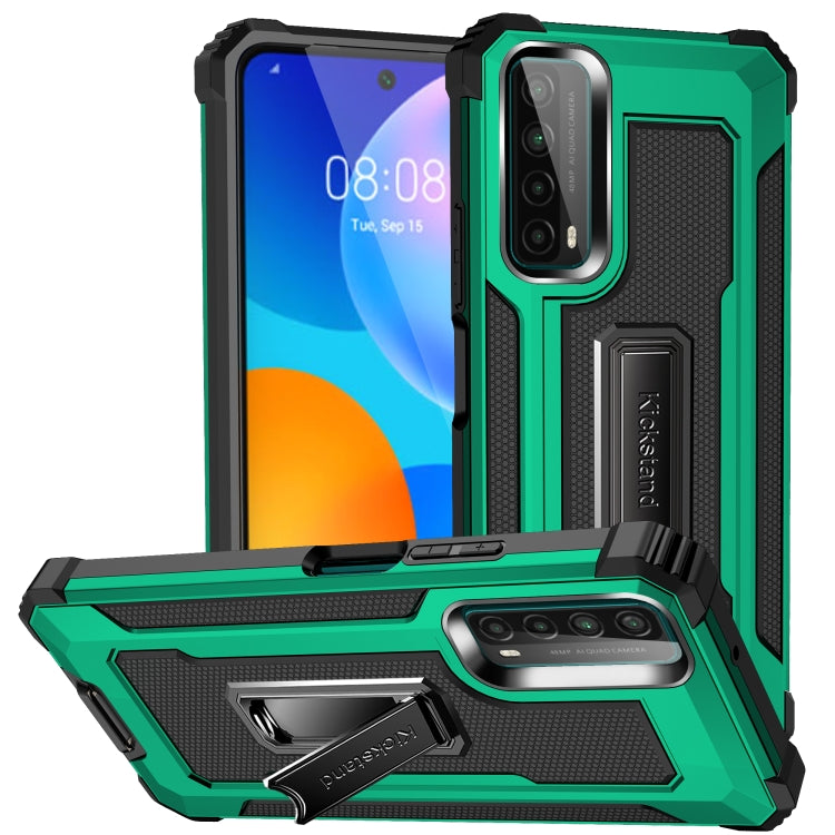 For Huawei Y7a Knight Jazz PC+TPU Shockproof Protective Case with Foldable Holder